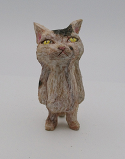 戸川五十生 Tiny Cats SE03 H10cm 樟、色鉛筆