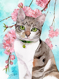 綾坂璃緒 桃の花が咲いたら 194×145㎜