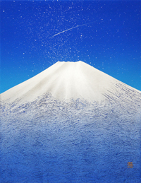 大須賀勉 宙－富士山－ F6 箔・岩絵具