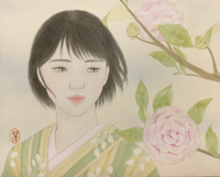 野沢栄子 花のいざない F3 紙本彩色