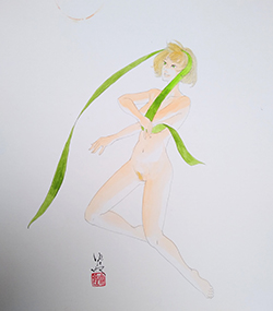 森ゆだね 風冠 色紙24.7×27センチ