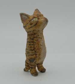 戸川五十生 Tiny Cats SE06 H10cm 樟、色鉛筆