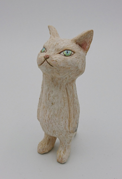 戸川五十生 Tiny Cats SE10 H12cm 樟、色鉛筆
