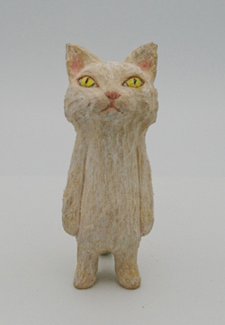 戸川五十生 Tiny Cats SE11 H12cm 樟、色鉛筆