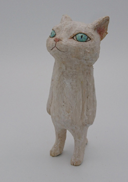 戸川五十生 Tiny Cats SE15 H16.5cm 樟、色鉛筆
