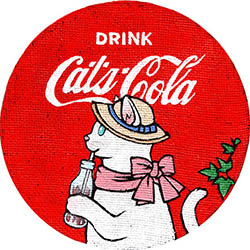 聖柄さぎり「Cats Cola Ⅰ」2024年制作　直径90mm円形