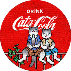 聖柄さぎり「Cats Cola Ⅱ」2024年制作　直径90mm円形