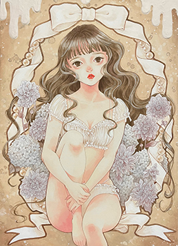 三輪陽子 vanilla 8 F4 アクリル・ジェッソ