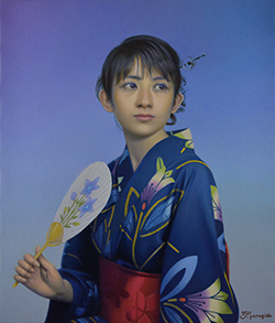 柳田補 桔梗 F10 油彩