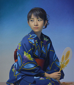 柳田補　向日葵　F10　油彩