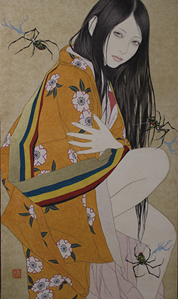 九鬼匡規　絡新婦　版画