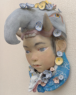 七尾尚子　五部浄　石塑粘土　油絵具
