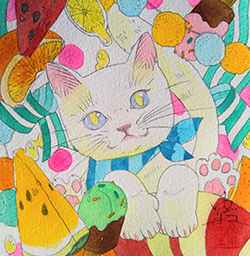 森ゆだね　ここちゃん　10×10㎝