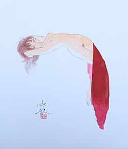 森ゆだね　深緋　24×27㎝