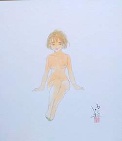 森ゆだね　真珠の灯　24×27㎝