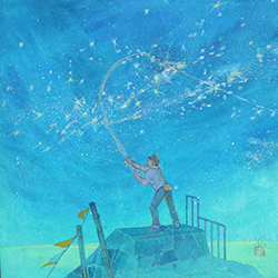 森ゆだね　星を釣る　30×30㎝