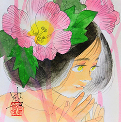 森ゆだね　芙蓉　10×10㎝