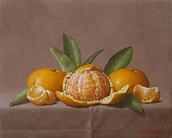 蜜柑の静物Ⅱ 近藤俊一 F3 油彩
