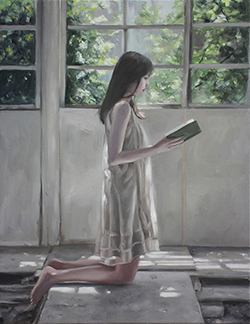 鈴木那奈「birdsong Ⅱ」　F6　油彩