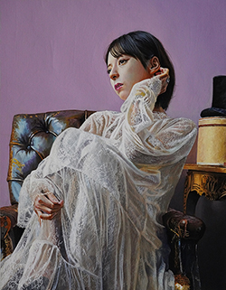 鏡泰裕「かそけき想い」　F6　アクリル