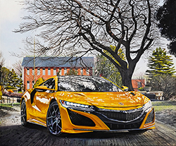 鏡泰裕　HONDA NSX　キャンバス　アクリル