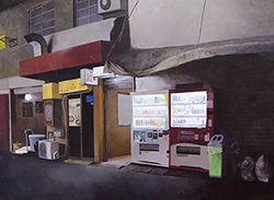 前田葉月　自動販売機Ⅳ　P20　油彩