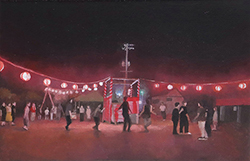 前田葉月　盆踊り　SM　油彩