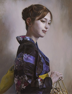 岡啓介　晩鐘　F6　油彩