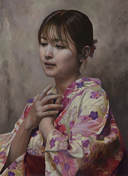 岡啓介　時を紡ぐ　F4　油彩