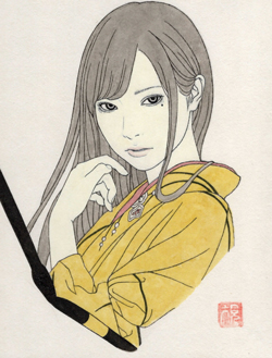 九鬼匡規　絡新婦夢幻　F0　アクリルガッシュ、インク