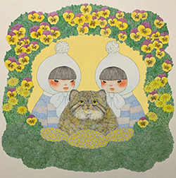 くらげ　Window　水彩・ペン　S10