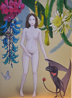 三好風太　聖餐式　F4　アクリル　紙本彩色+絹本彩色