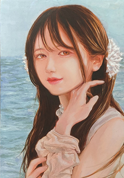 嶌瀬香　いつか　P3　油彩・アクリル　木製パネル