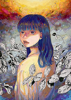 中井ヒトミ　その先に　F4　キャンバス　アクリル絵具　額装なし