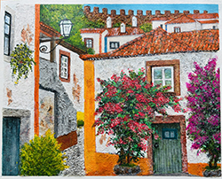 向井洋二　オビドス① (ポルトガル)　F3　アクリル