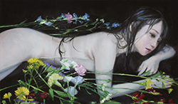 鈴木那奈 にほやかに咲くⅡ M6 油彩