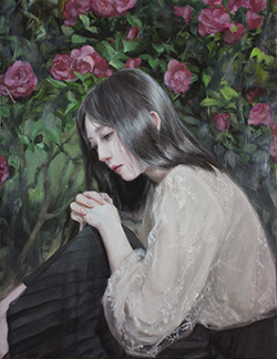 鈴木那奈 rose garden F6 油彩