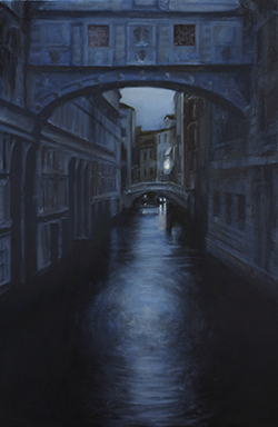 鈴木那奈 ヴェネチア 夜明け P4 油彩