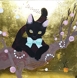 森ゆだね まなちゃん SSM 紙本彩色 金箔