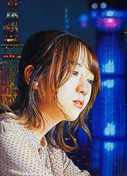 鏡　泰裕　東京twilight　F4　油彩