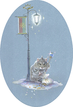 久保俊太郎　街灯　250×160㎜　アクリル