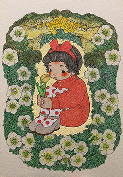 くらげ　触れてしまわないで。　SM　水彩・ペン