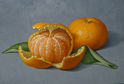 近藤俊一　蜜柑のある静物　SM　油彩