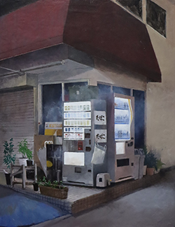 前田葉月 自動販売機Ⅲ F6 油彩、キャンバス