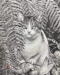 板倉文香 まなざし F3 鉛筆・グラファイト