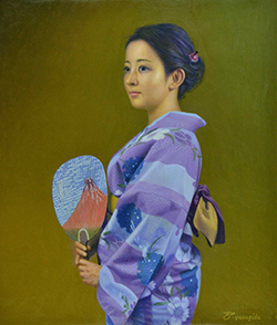 柳田補　赤富士　F8