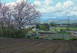吉田諭史　spring road　P3　キャンバスにアクリル絵具
