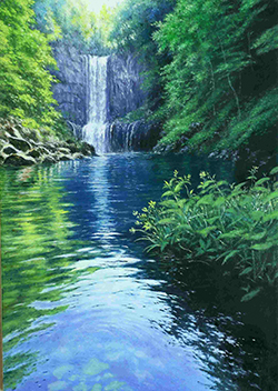 金子庄一　森の響き　SM　油彩