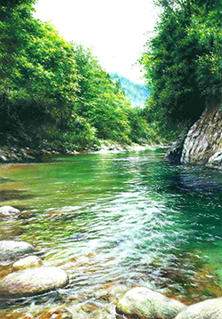 金子庄一　想いを乗せて　SM　油彩