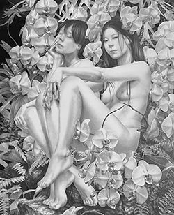 板倉文香　日思夜夢　F30　鉛筆